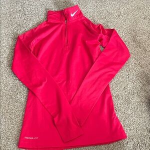 Nike Pink Therma-Fit Half-Zip Top Size Small